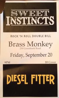 Diesel Fitter @ The Brass Monkey (double bill with Sweet Instincts)