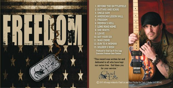 Chad Lee's new patriotic album "FREEDOM" is now available for download. Sponsored by Soldier Valley Spirits. 