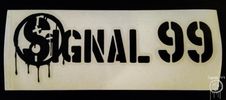 Signal 99 Logo text 2 x 5.5 inches - Black