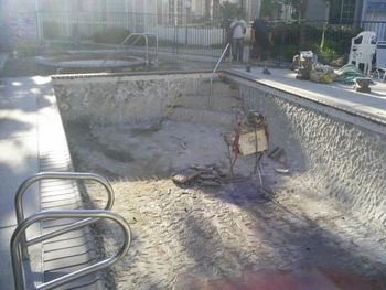 Pretile application for a commercial pool remodel.
