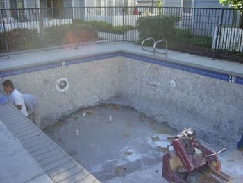 Application of a bullnose for a commercial pool remodel.
