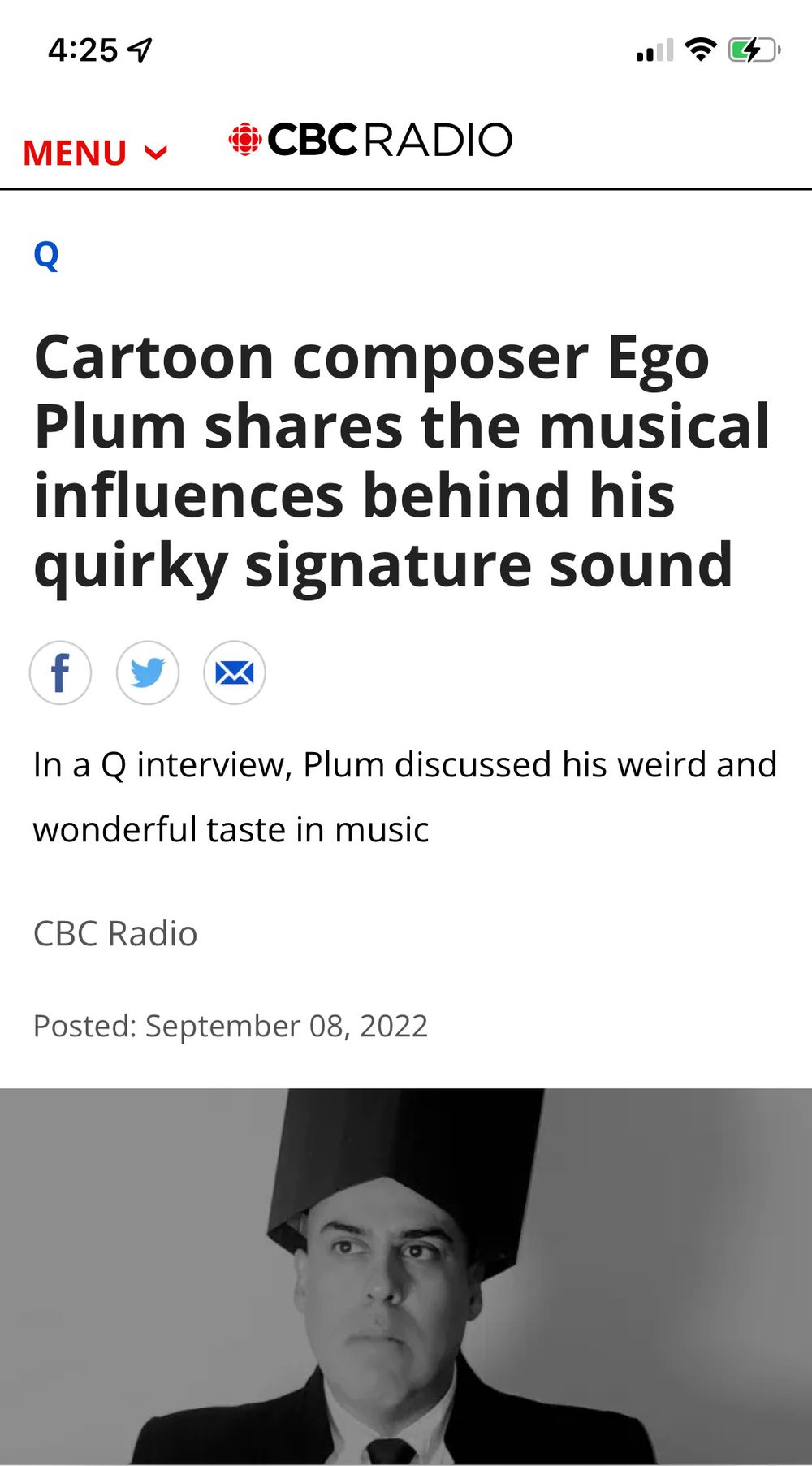 EGO PLUM INTERVIEW ON CBC NOW STREAMING