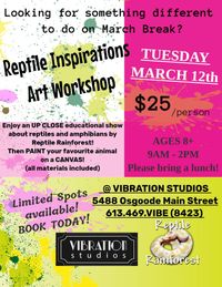 Reptile Inspirations Art Workshop featuring Reptile Rainforest