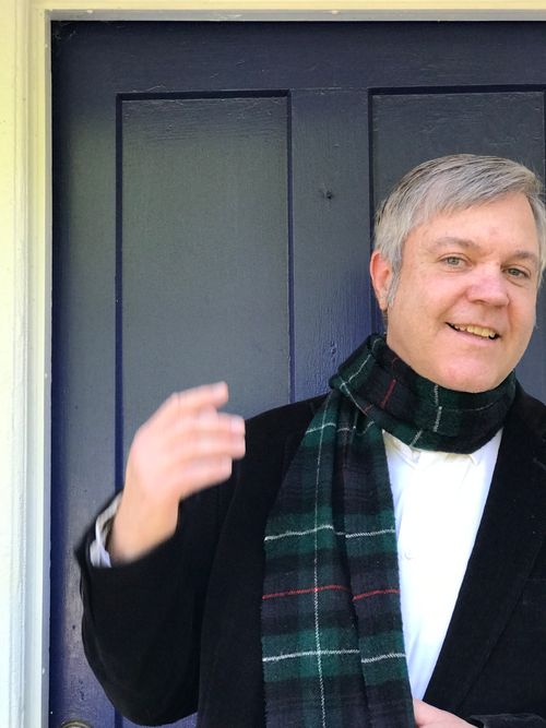Composer-Pianist Dan Kennedy (scarf photo)