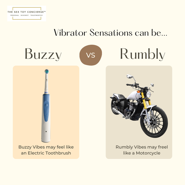 Vibrator Sensations can feel Buzzy or Rumbly
