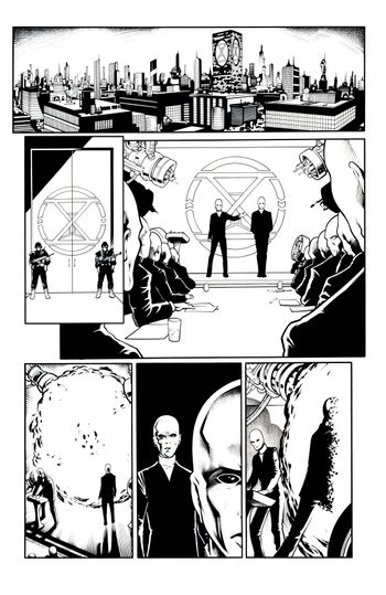 Fortress of the Future Race page 1 inks
