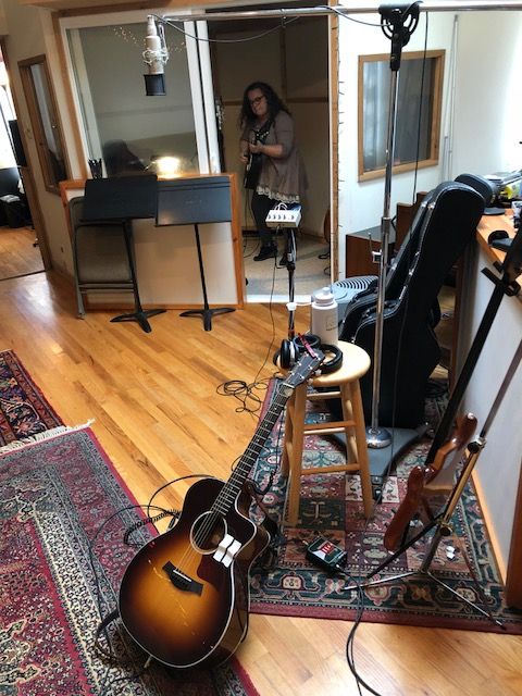 Recording at Mark Dann's Studio in Woodstock, NY