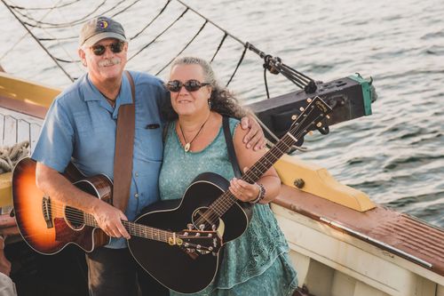 Susan & Ray Sailing and Singing aboard the Tall Ship Lynx! (photo by Katie Kaiser)