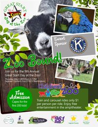 Great Start Day at the Zoo (FREE) ~ Music for Munchkins  (w/Michele Spitz Performing @ 5:00-5:45pm)