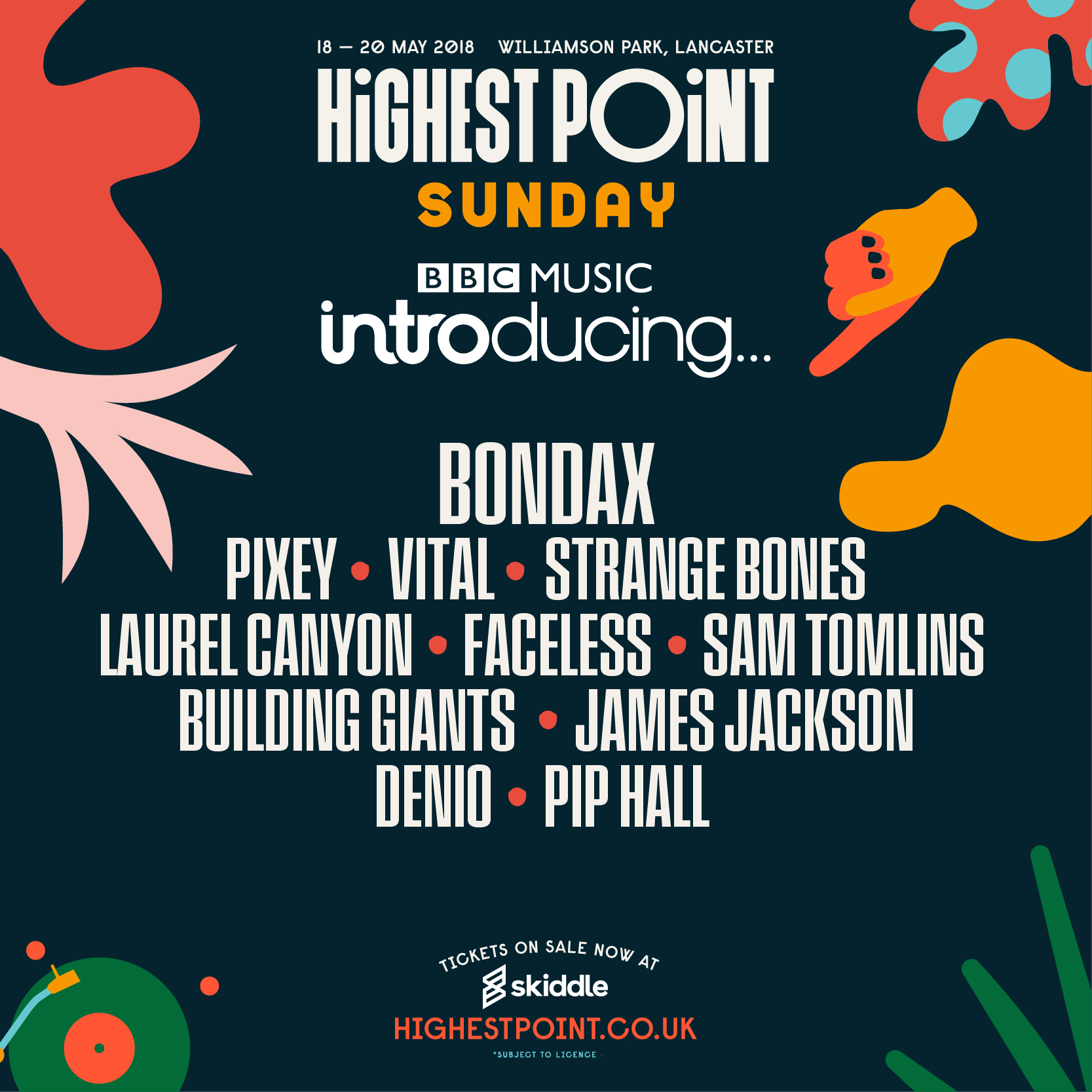 Building Giants playing BBC Introducing stage at Highest Point Festival