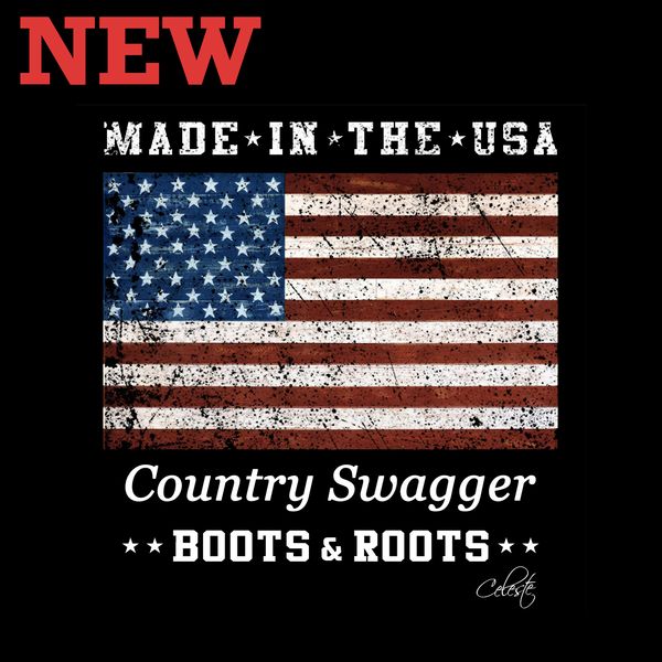 Country Swagger Flag T-Shirt Black