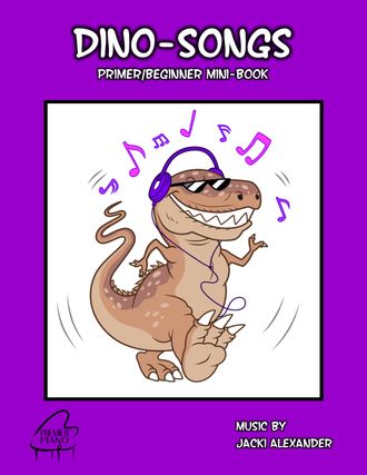 A mini-book of 5 dinosaur-themed pieces with lyrics for the primer-beginner student.