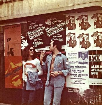Jan with Jerry Goodman in London, June 1973
