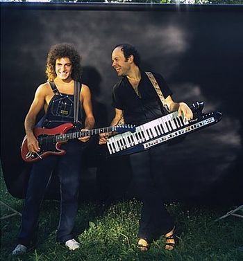 Journey's Neal Schon with Jan Hammer
