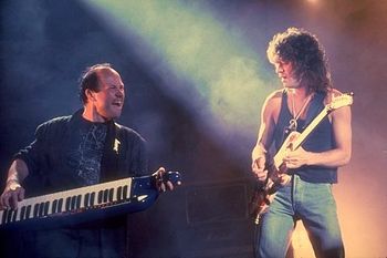 Jan jamming with Eddie Van Halen (Photo by Ebet Roberts)
