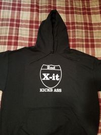 2nd X-it "KICKS ASS" Black LOGO Hooded Sweatshirt $35.00 