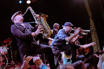 The Brass In Pocket Horns, Danny Ray & Indofunk Satish (photo by Eric Andersen)
