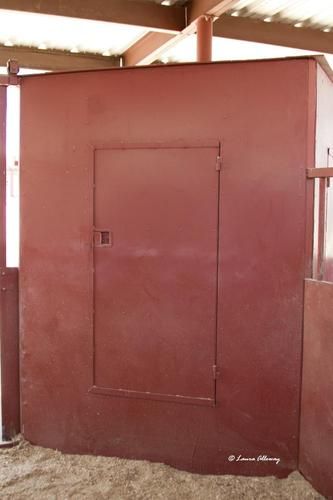 Our front stall steel locking tack closets.

