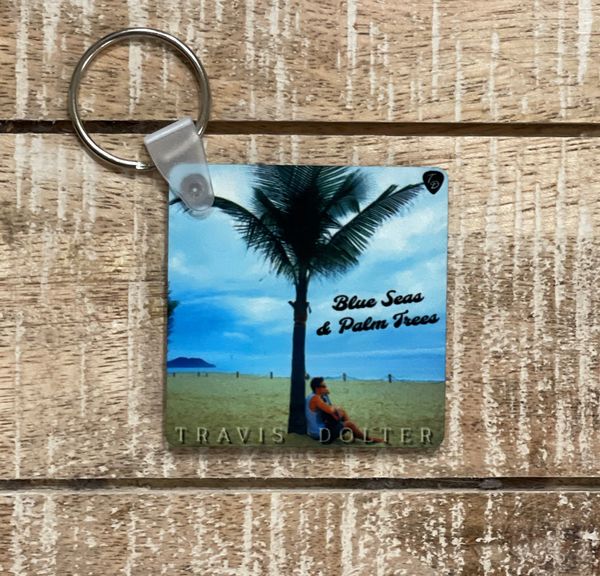 Keychain - Blue Seas & Palm Trees