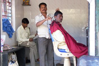 Barbershop in Ganeshpuri
