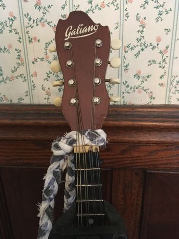 The instruments have been having a ball trying on the new Bag-O-Rags Mandolin Straps and unanimously give their nods of approval!
