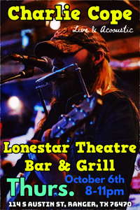 Charlie Cope Live & Acoustic @ Lonestar Theatre Bar & Grill