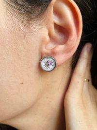 Combination of ring and  stud earrings