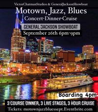 MOTOWN, JAZZ, BLUES Concert-Dinner-Cruise aboard the General Jackson Showboat