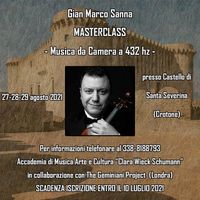 International Chamber Music Masterclass at 432hz (POSTPONED DUE TO ITALIAN GOVERNMENT RESTRICTIONS)