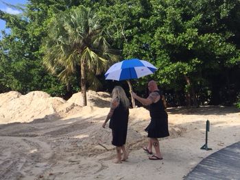 SARGE AND I TAKING A WALK ON THE FAMOUS 7 MILE BEACH IN NEGRIL JAMAICA
