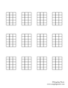 uke chord charts - moveable position