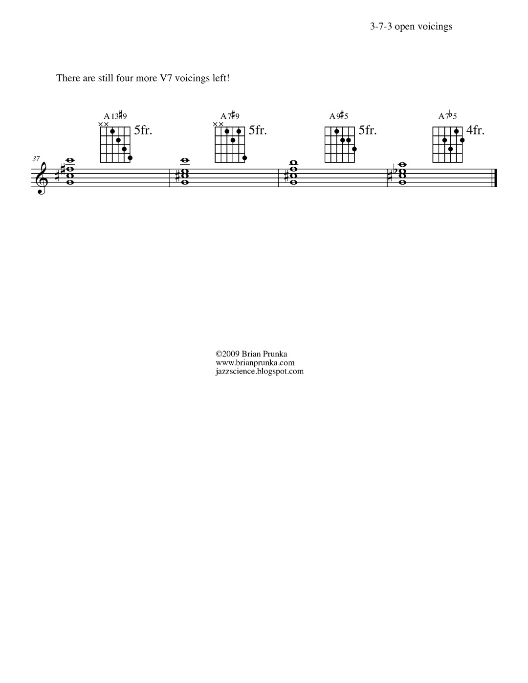 Rootless Chord Voicings for Jazz Guitar - Dominant V7