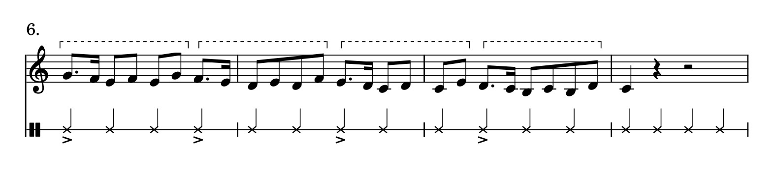 Stereotypical Arabic Cross-Rhythm Phrasing