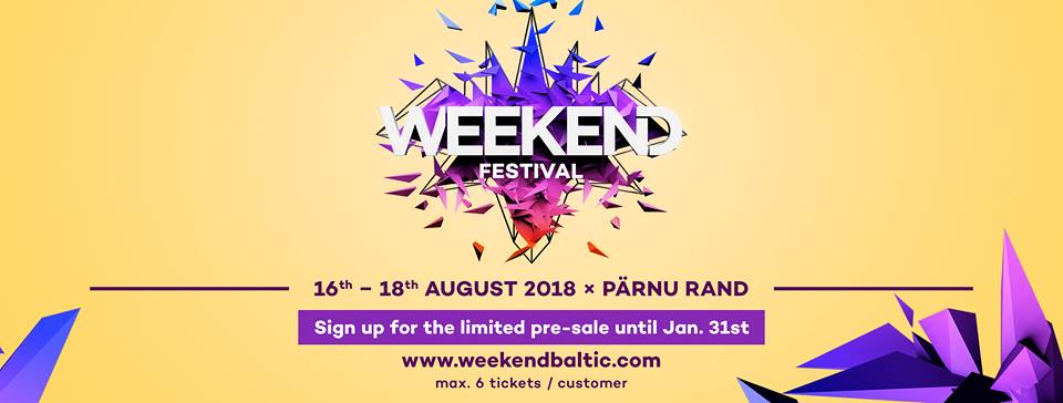 Weekend Festival Baltic 2018 @ Pärnu Rand - Aug 18 2018