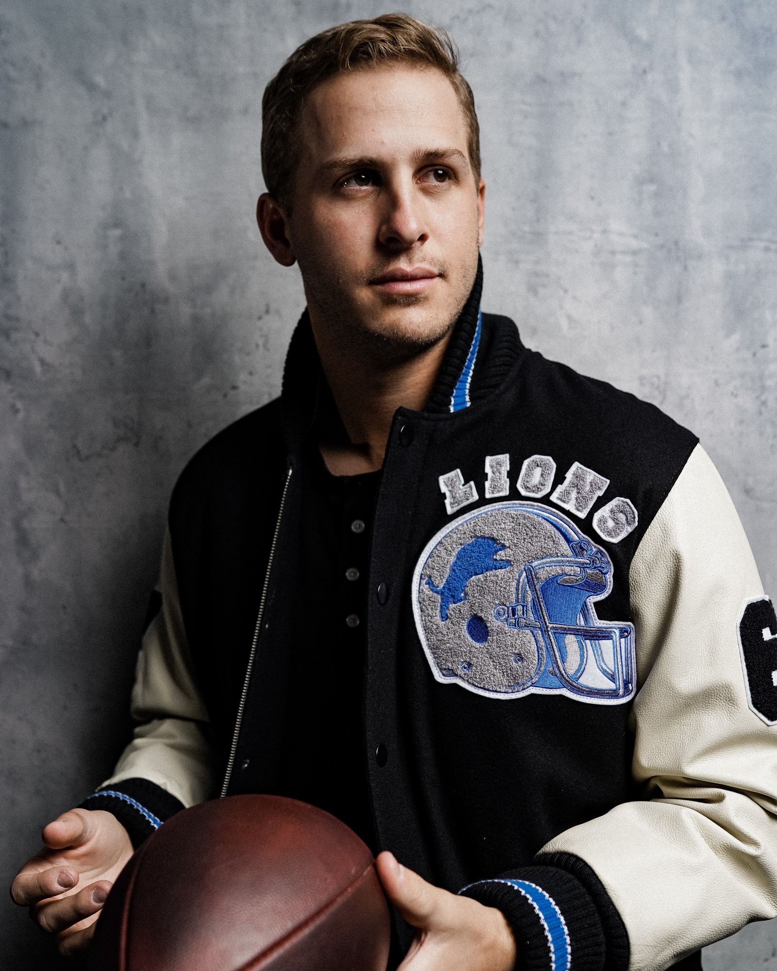 Starter Detroit Lions Black Varsity Satin Full Snap Jacket - Gameday Detroit