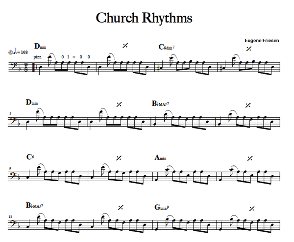 Church Rhythms - solo/lead sheet