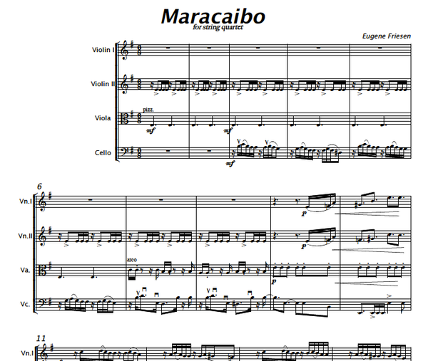 MARACAIBO: String Quartet