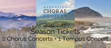 2022-2023 Season Ticket+ - REMAINING TWO CONCERTS + ONE TEMPUS CONCERT Adults
