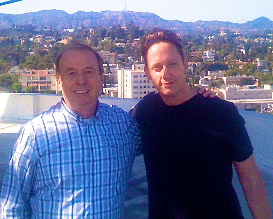 Geoff & Craig up on the roof of Capitol Records