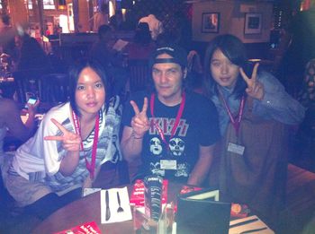 Erica, Bob, Minako Hard Rock Cafe, Osaka, Japan
