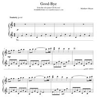 Good Bye - Sheet Music (Beyond Album)