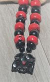 Lani, Black Onyx and Red Coral necklace