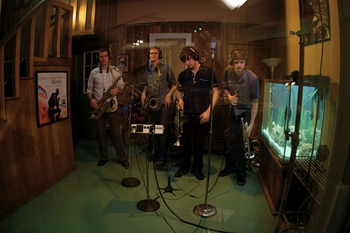 In the studio with Snarky Puppy, recording "Tell Your Friends"

