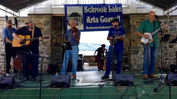 Here we are at our first appearance in the Adirondack Folk Festival in Schroon Lake, August 13, 2017. A great stage. No, that's not Joe in the background. He, unfortunately, couldn't make the gig.