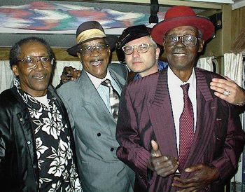 Mount Baker Blues Festival, Washington (mid 90's): Willie "Big Eye Smith", Hubert Sumlin, F.G. and Pinetop Perkins. I was the bass player on the gig, and it was the biggest thrill ever to play with Willie.
