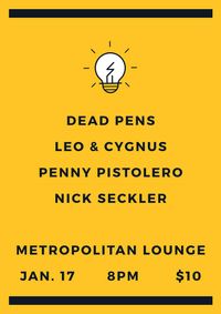 ANNAPOLIS, MD: The Dead Pens, Leo & Cygnus, Penny Pistolero, w/Nick Seckler