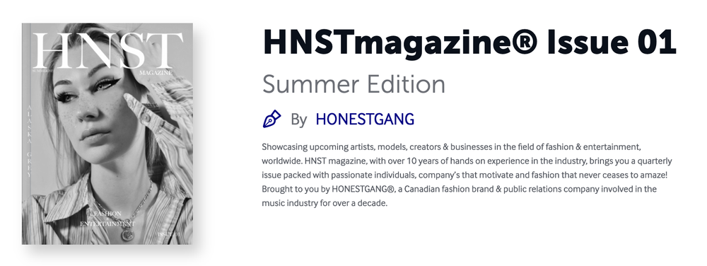 HNSTmagazine Issue 01 - Order your copy today!