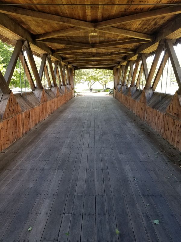 covered bridge in Saint Marys, Ohio