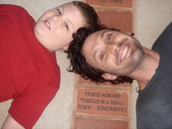 Me and my nephew Austin at my brick in Manchester, Georgia.
