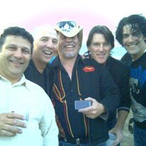 Harlequin's George Belanger Lead Singer and A.J Chabidon . Frank Valente , myself and Mauri Marchand
